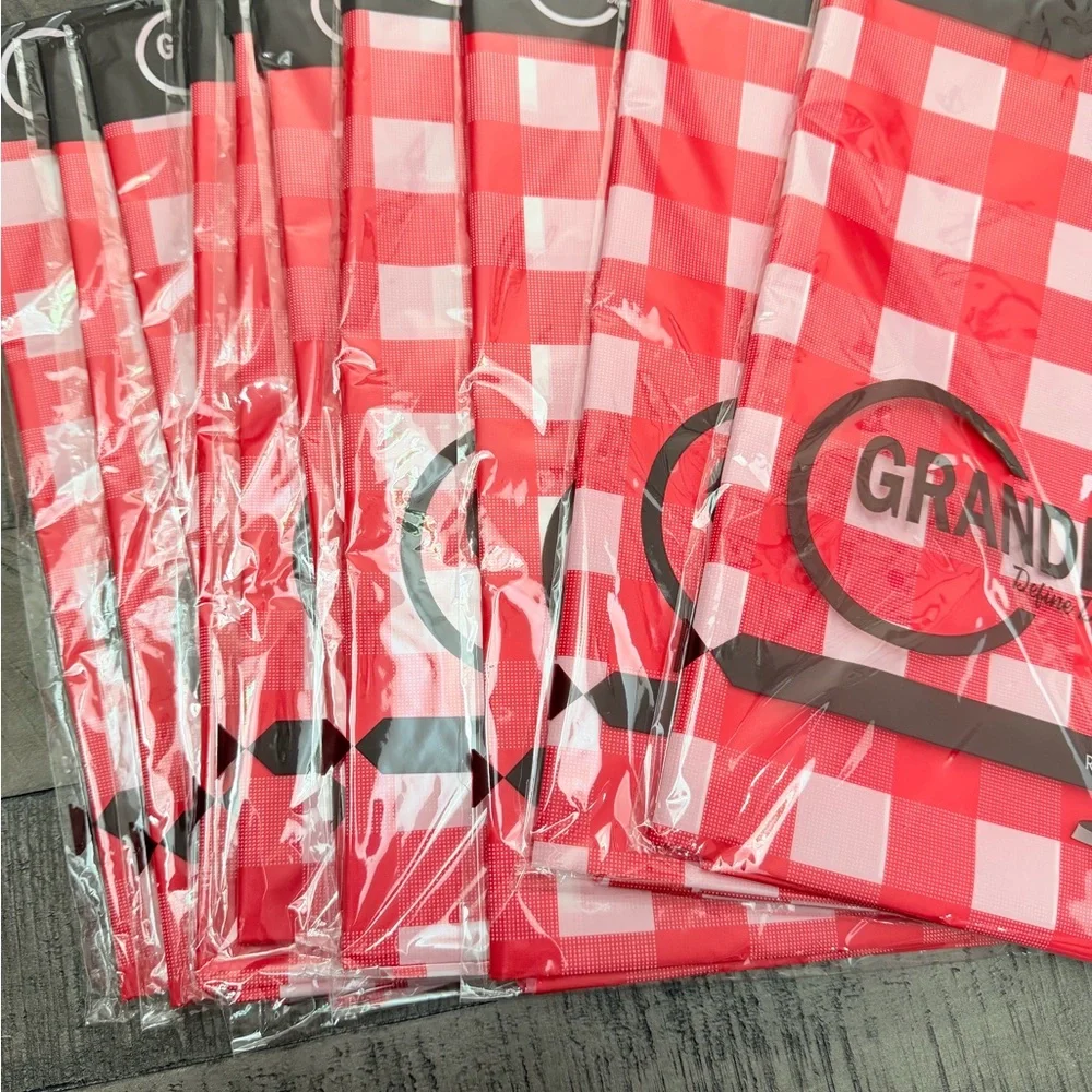 Red Checkered Tablecloth Set